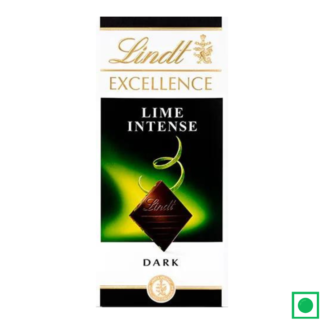 Lindt Excellence Dark Lime Intense Bar, 100g (Imported) - Remkart