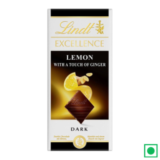 Lindt Excellence Dark Lemon & Ginger Bar, 100g (Imported) - Remkart