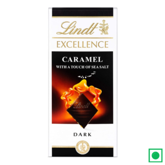 Lindt Excellence Caramel With A Touch Of Sea Salt Dark Chocolate 100g (IMPORTED) - Remkart