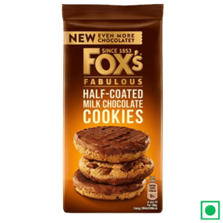 Fox's Half-Coated Milk Chocolate Cookies, 175g - Remkart