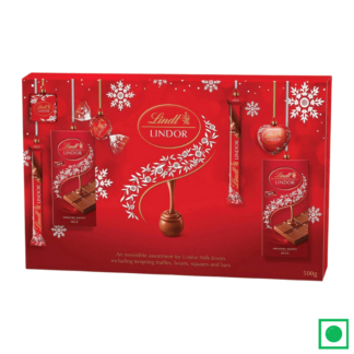 Lindt Lindor Milk Chocolate Selection Gift Box, 500g - Remkart